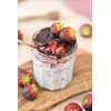 Gezonde overnight oats met aardbei