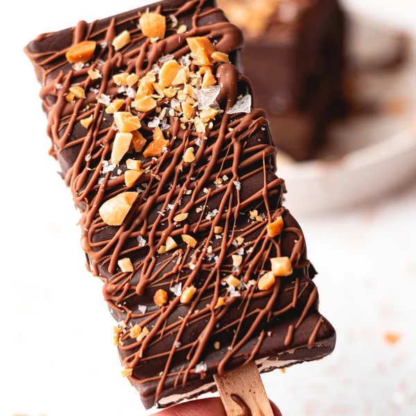 Suikervrije caramel Snickers ijsjes