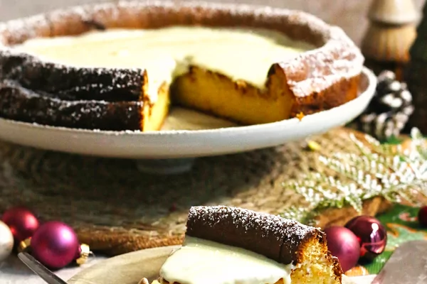 Healthy white chocolate cake without sugar