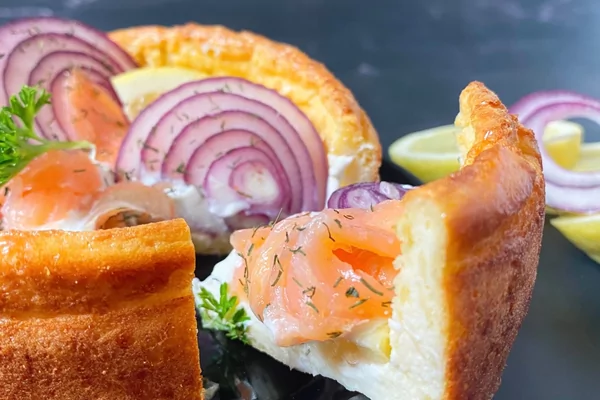 Low carb salmon tart