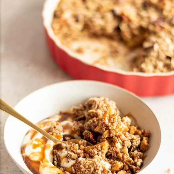 Gezonde appel crumble