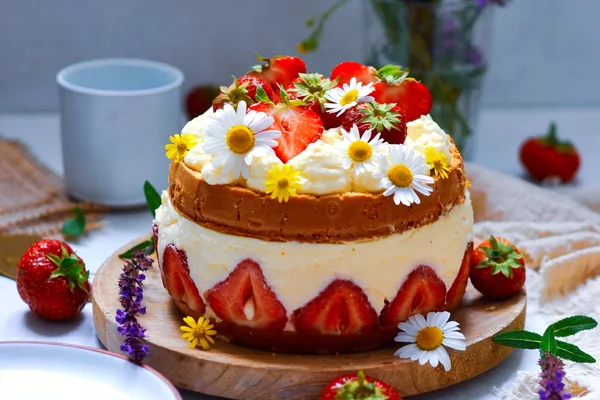 Suikervrije Fraisier taart